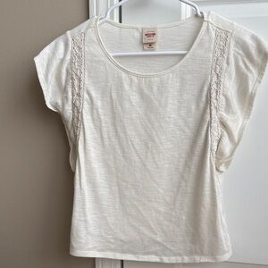 Mossimo Supply Co. Women's Ivory Lace Tee